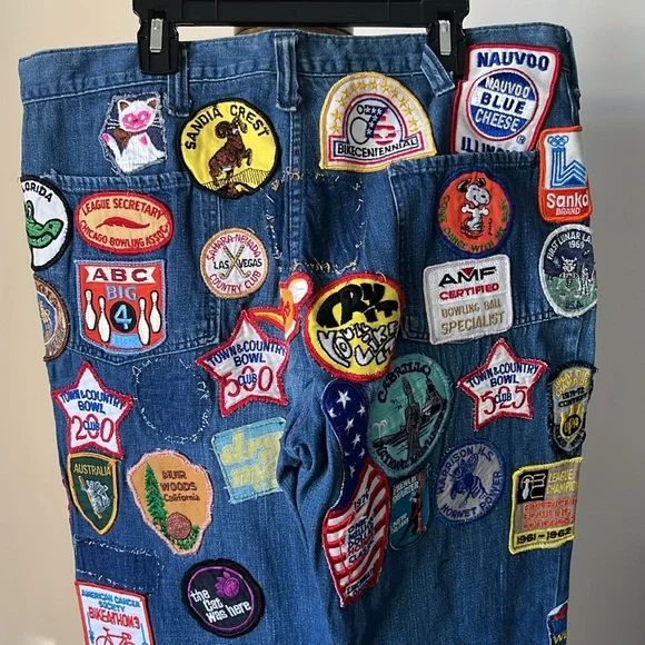 1960’s-1970’s Rare Vintage Patch Jeans - Picture 11 of 17